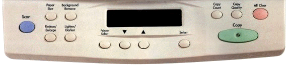 ScanCopier DS300 Control Panel.