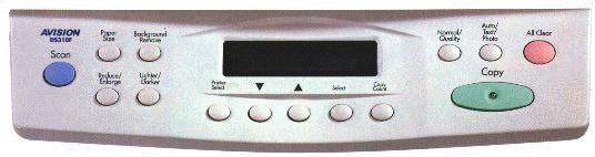 ScanCopier DS310F Control Panel.